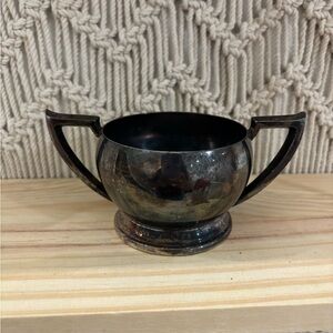 Vintage silver-plated sugar bowl